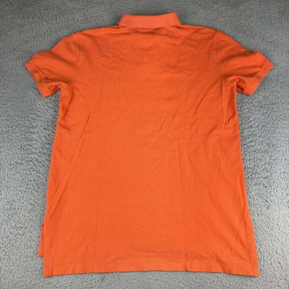 Polo Ralph Lauren Golf Shirt Mens Large Orange Cotton Short Sleeve Custom Fit